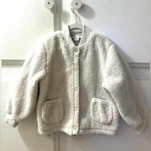 Stella McCartney Girls Cream Sherpa Jacket